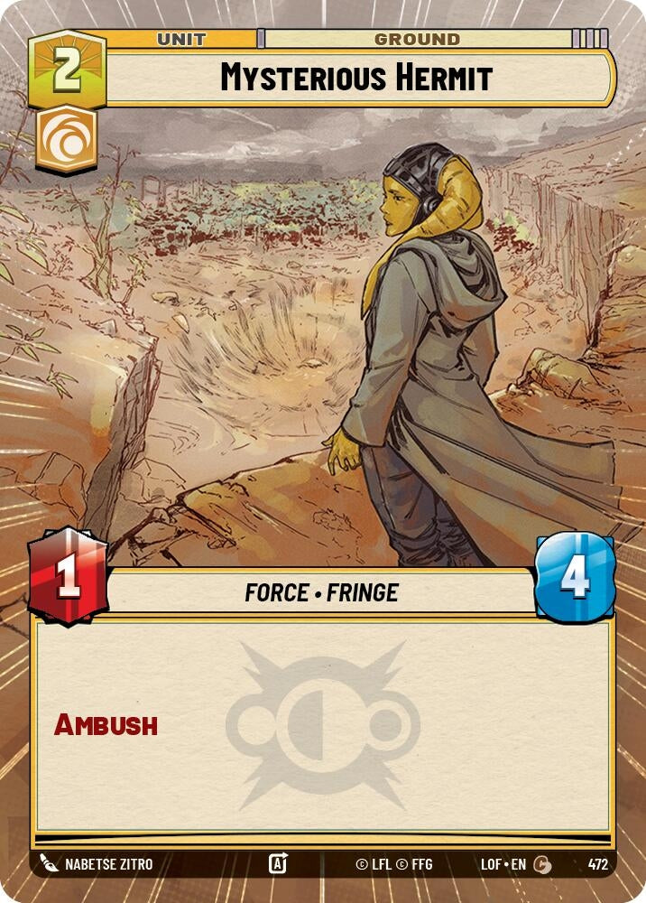 Image for Mysterious Hermit (Hyperspace) (472) (Legends of the Force) - Star Wars: Unlimited