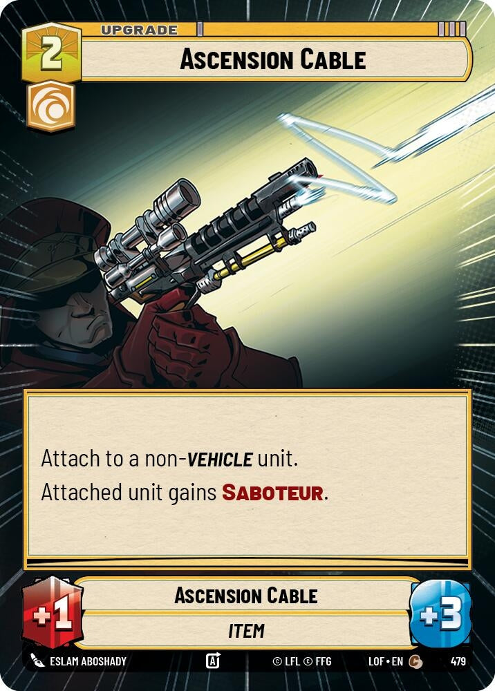 Image for Ascension Cable (Hyperspace) (479) (Legends of the Force) - Star Wars: Unlimited