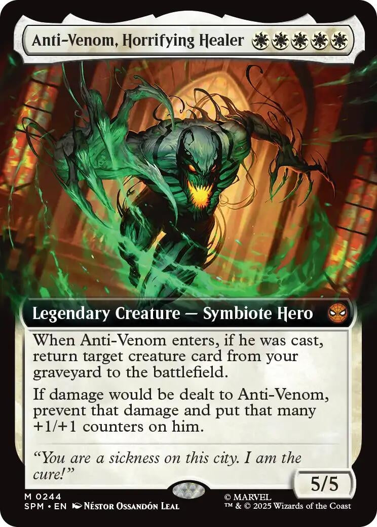 Image for Anti-Venom, Horrifying Healer (Extended Art) (244) (Marvel's Spider-Man) - Magic: The Gathering