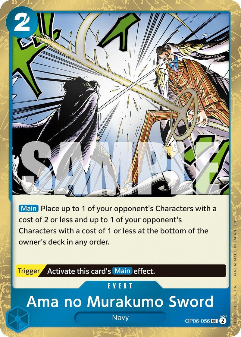 Image for Ama no Murakumo Sword (Pirate Foil) (OP06-056) (Premium Booster -The Best- Vol. 2) - One Piece Card Game