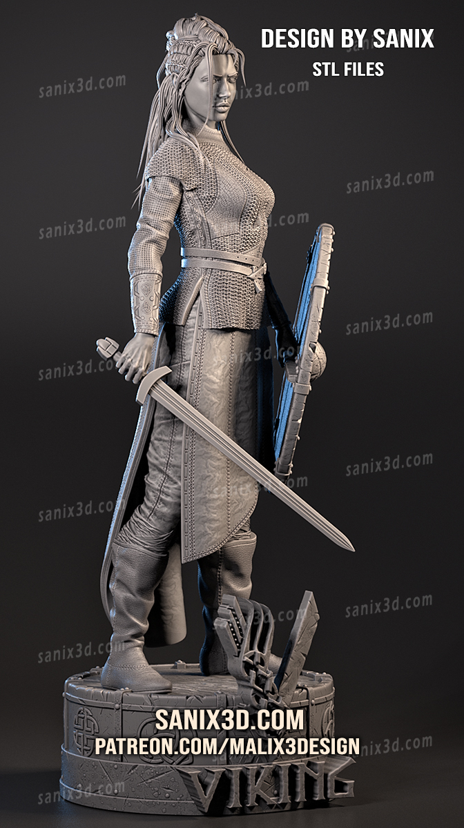 VIKING ( Lagertha ) Resin Statue Model Kit