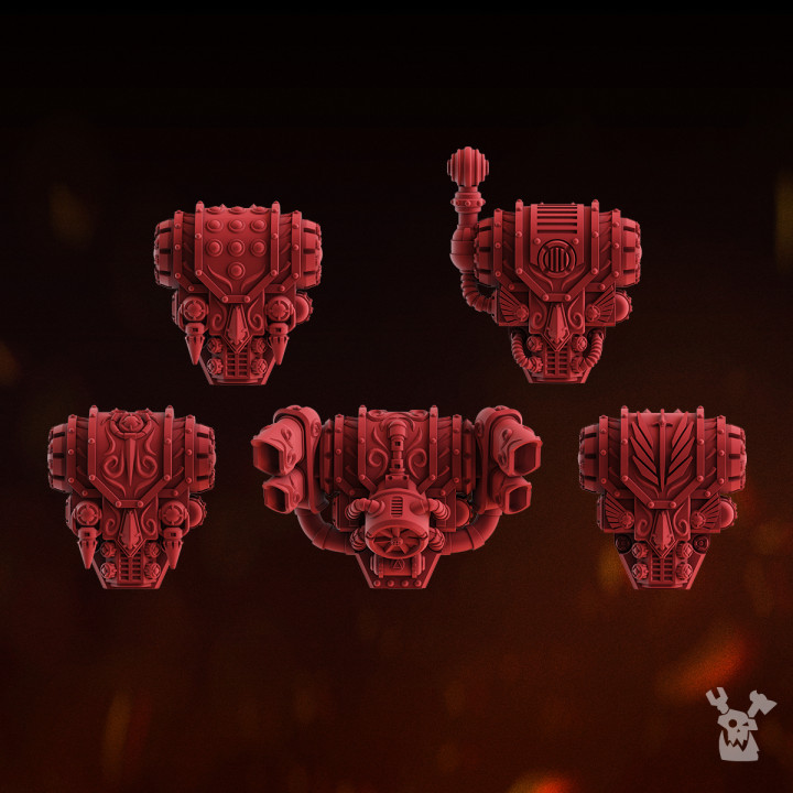 Celestial Blades Backpacks Set x5 | DakkaDakka | Grim Dark | Fantasy | One Page Rules