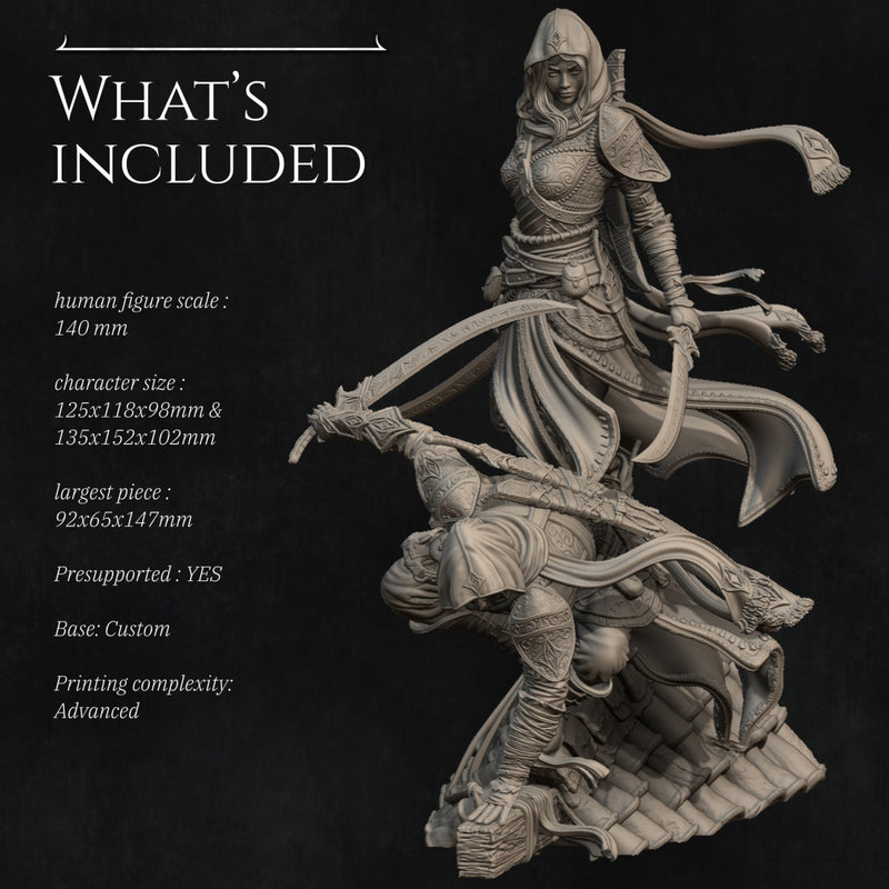 Artemisia and Nasir | Statue | Model Kit | Sculpture