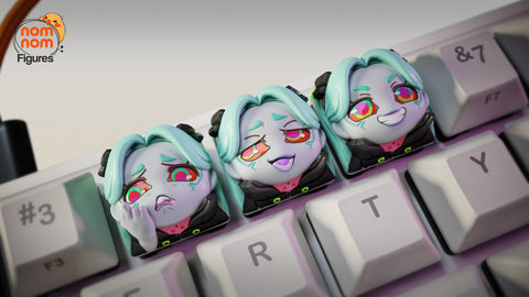 Rebecca Cyberpunk Keycaps (Nomnom Figures)