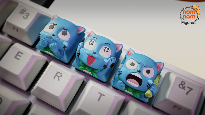 Happy Fairy Tail Keycaps (Nomnom Figures)
