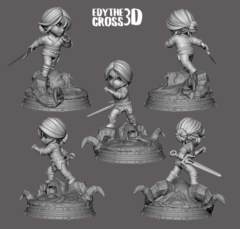 Ciri Chibified (Nomnom Figures)