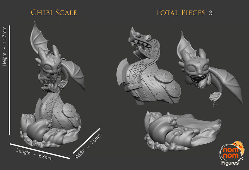 Toothless How To Train Your Dragon (Nomnom Figures)