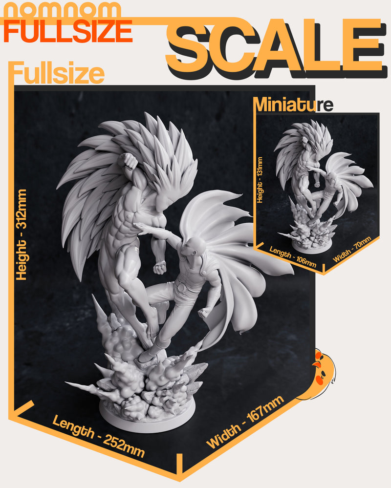 Saitama Vs Boros One Punch Man (Nomnom Figures)