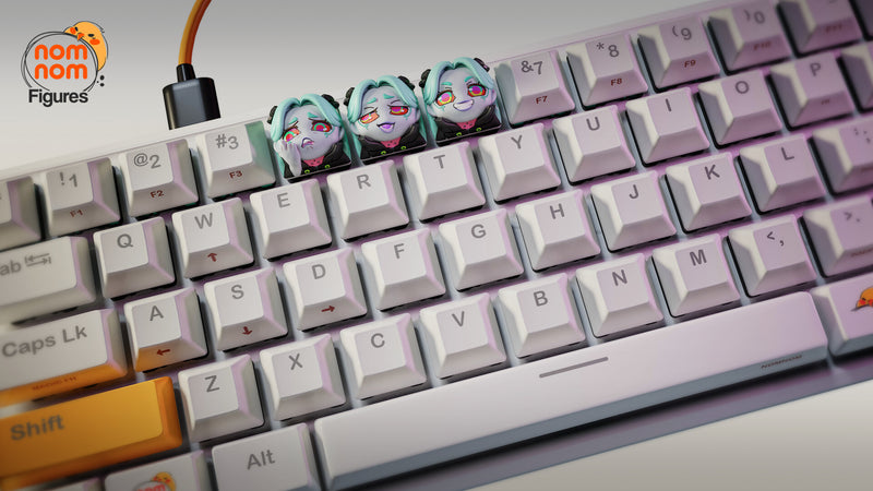 Rebecca Cyberpunk Keycaps (Nomnom Figures)