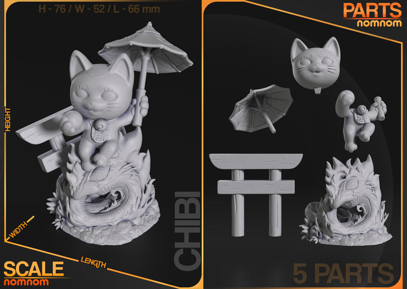Chibi Turbo Granny Cat Dandadan (Nomnom Figures)