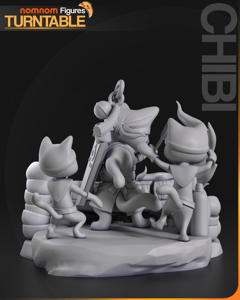 Chibi Meowscular Chef Monster Hunter (Nomnom Figures)