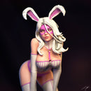 White Rabbit Resin Statue - view 7