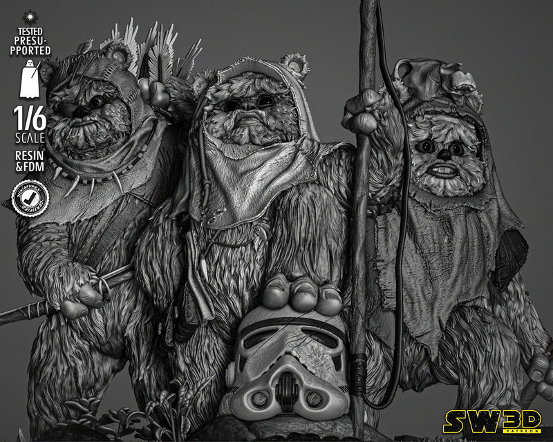 Ewoks Diorama Sculpture