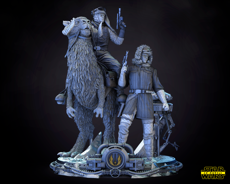 Luke and Han Solo DIORAMA BASE