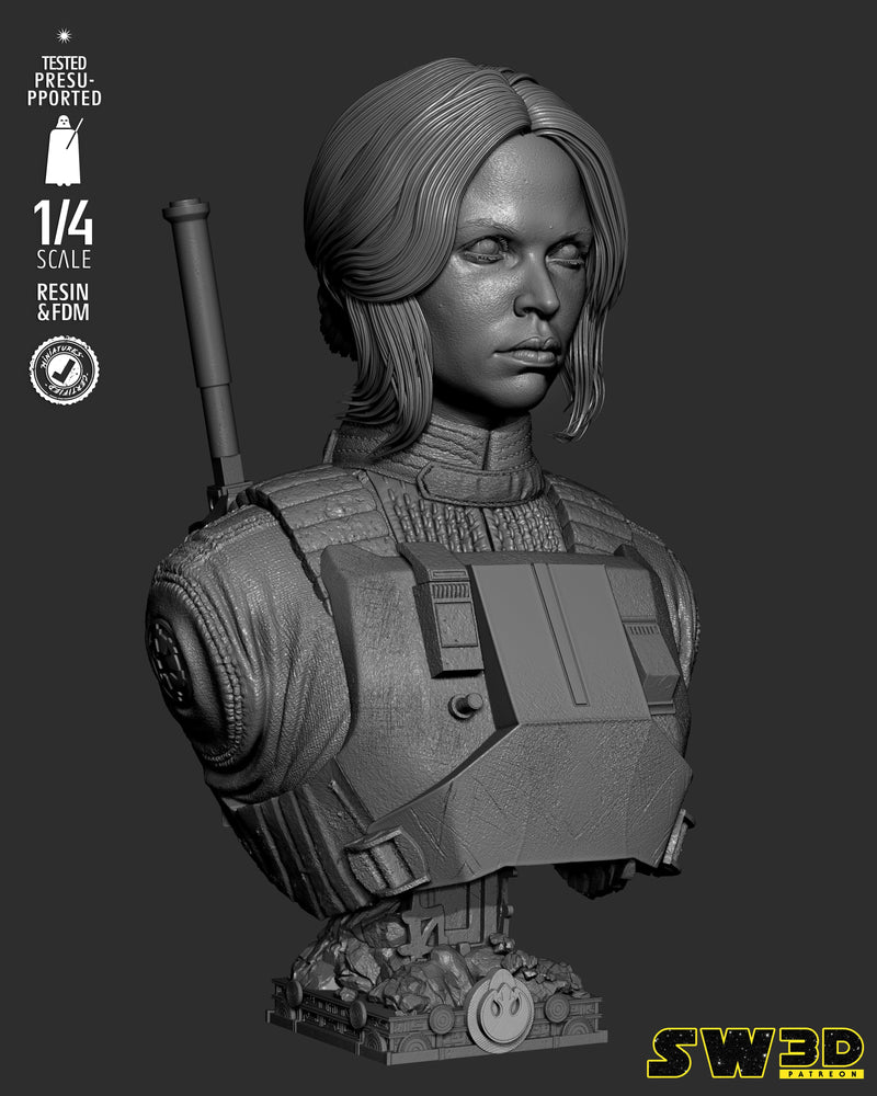 SW3D August 2025 Term Jin Erso Portrait Bust