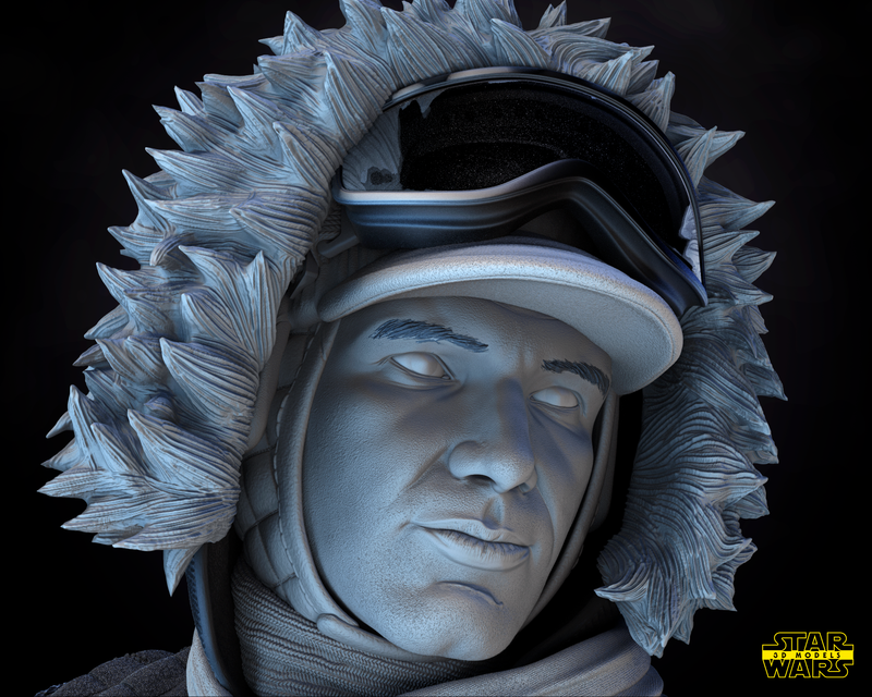 Han Solo Snowsuit Sculpture