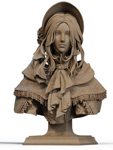 Plain Doll Bust - 1/9 Scale
