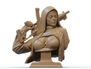 Nun With Gun Bust - 1/9 Scale