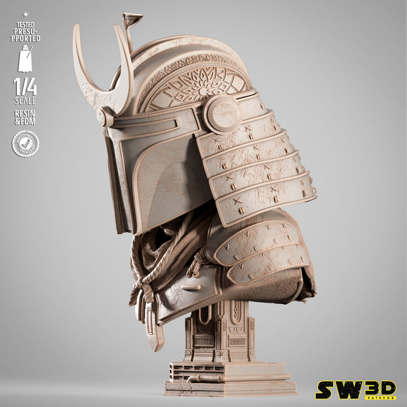 Boba Fett Samurai Portrait Bust