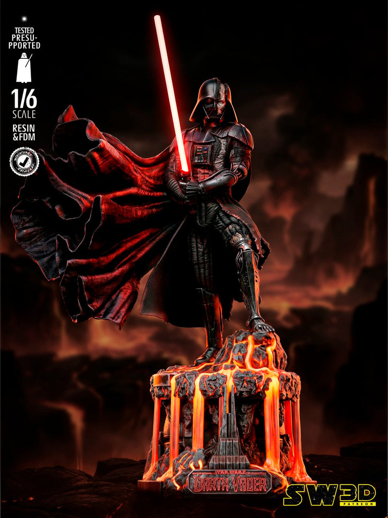 SW3D January 2026 Term Darth Vader Battle Damage Sculpture