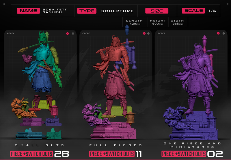 Boba Fett Samurai Sculpture