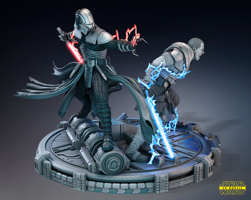 Starkiller and Galen Marek DIORAMA BASE