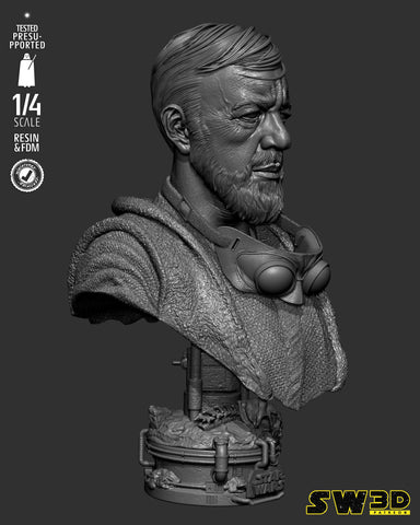 SW3D July 2025 Term Old Ben Kenobi Portrait Bust