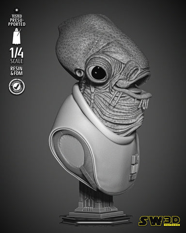 Ackbar Admiral Portrait Bust