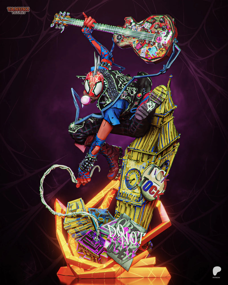 Spider-Punk Resin Statue & Bust - Full Size view 2