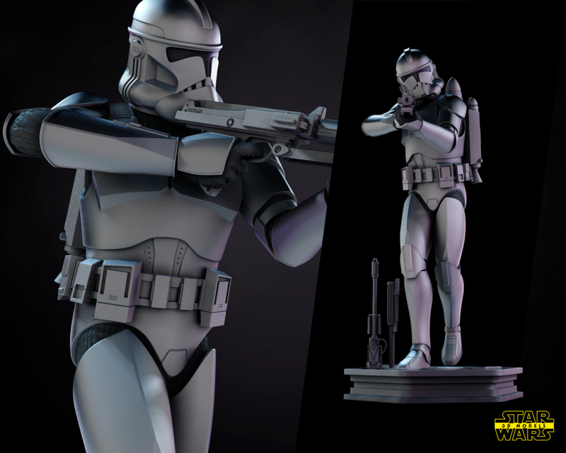 Clone Trooper Sculpture