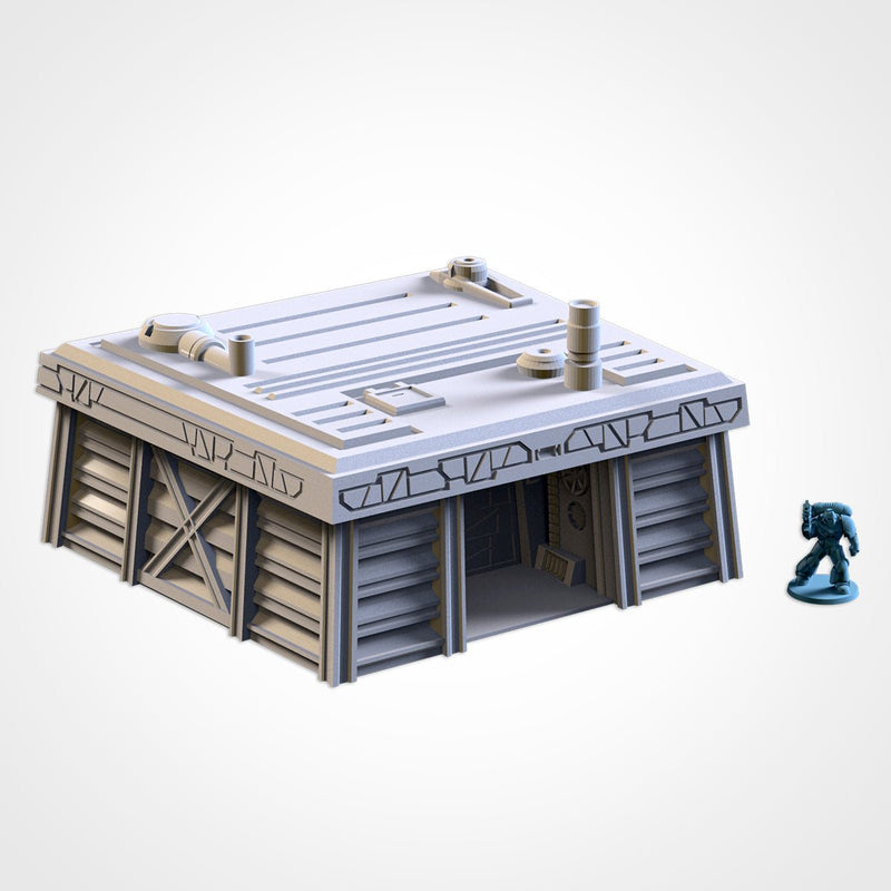 Bunkers 3D printed terrain view 2