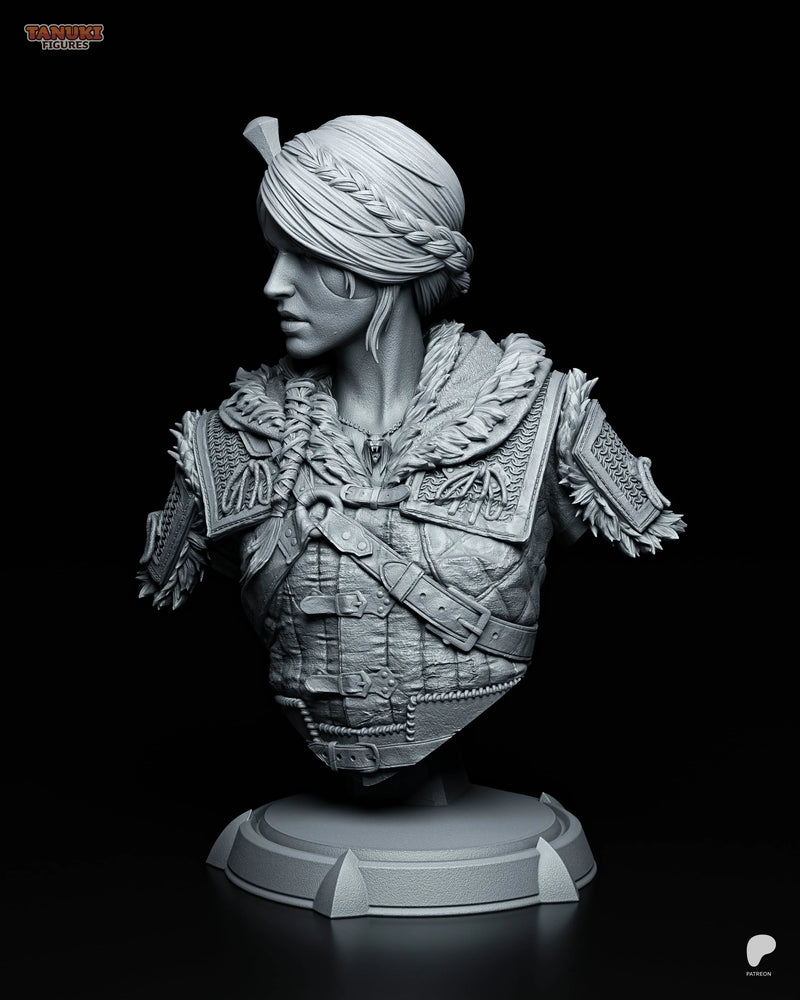 Ciri Resin Statue & Bust - Bust view 2