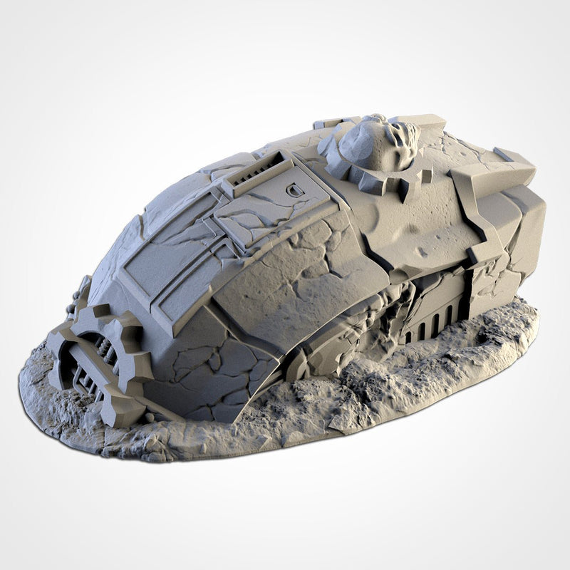 Destroyed Titan 3D printed terrain view 2
