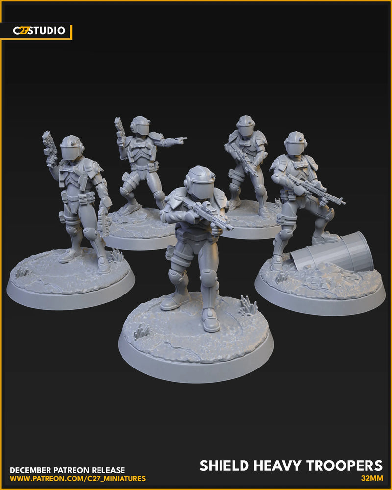 SHIELD Heavy Troopers Marvel MCP-compatible resin miniature by C27 Studios - product image 2