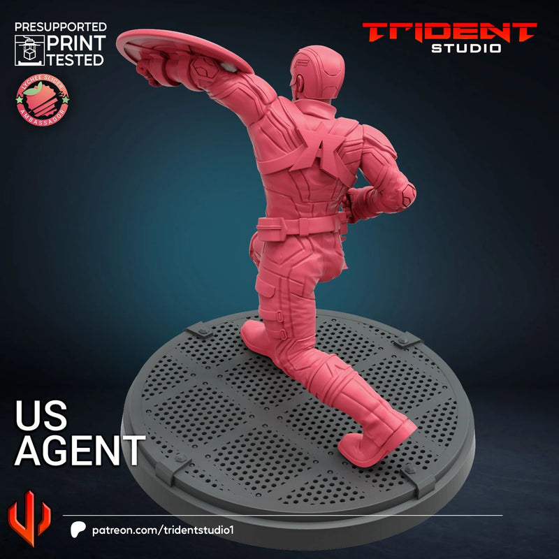 Us Agent - Sculpt B Marvel MCP-compatible 40mm resin proxy miniature by Trident Miniatures - product image 2
