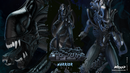 Alien Warrior Sculpture resin statue kit view 2