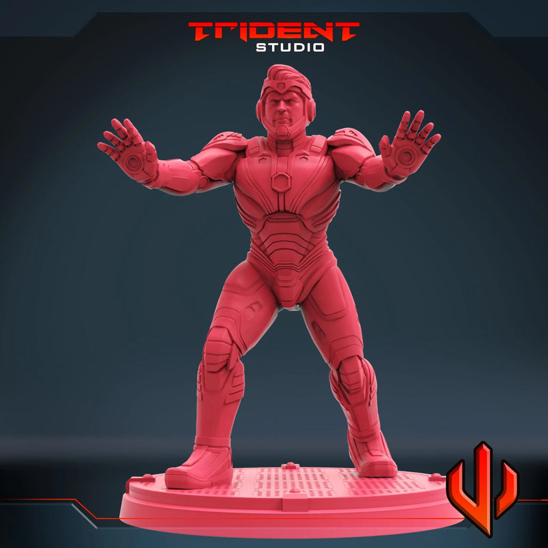 Superior Iron Man - Sculpt B Marvel MCP-compatible 40mm resin proxy miniature by Trident Miniatures - product image 2