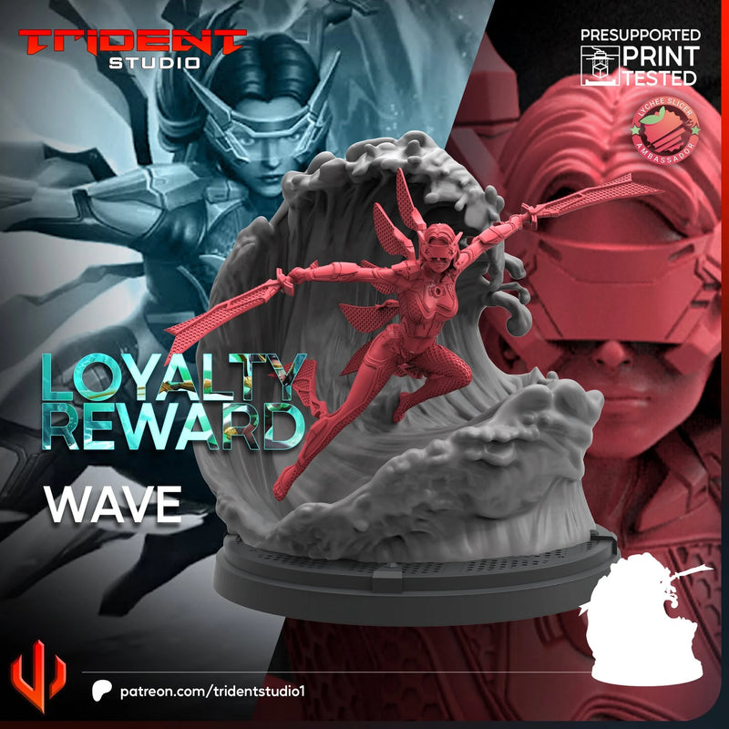 Wave Marvel MCP-compatible 40mm resin proxy miniature by Trident Miniatures - product image 2