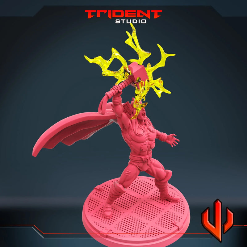 Classic Thor Marvel MCP-compatible 40mm resin proxy miniature by Trident Miniatures - product image 2