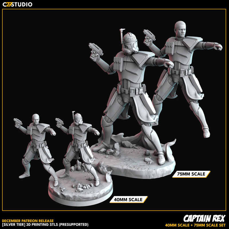 Captain Rex Star Wars Shatterpoint-compatible resin miniature by C27 Studios - product image 2