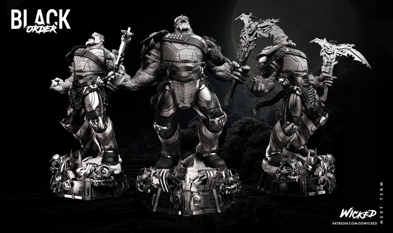 Cull Obsidian Sculpture resin statue kit view 2
