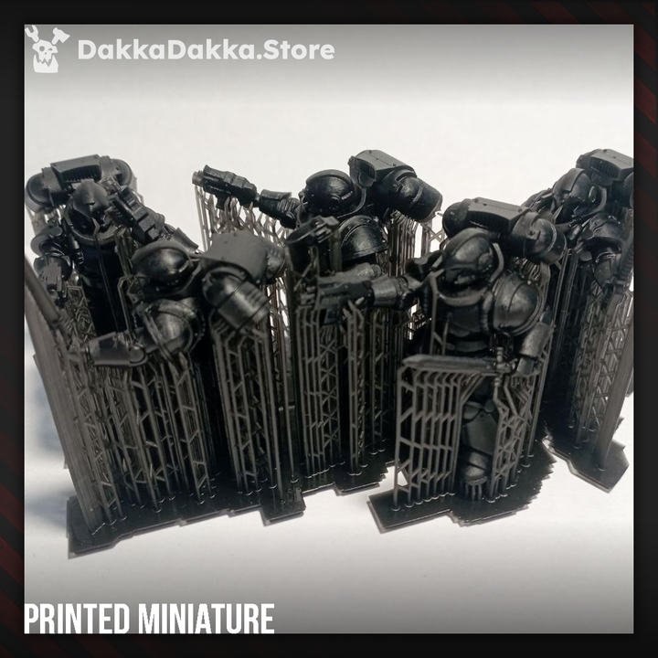 Space Knights Storm Squad with Jetpacks (x5) - Prime Armored Assault Unit - DakkaDakka Resin Miniature Squad - image 2