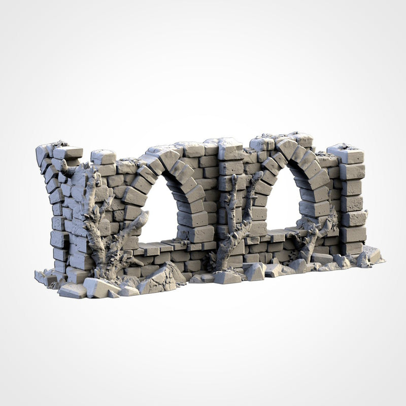 Abandoned City Ruins 3D printed terrain view 2