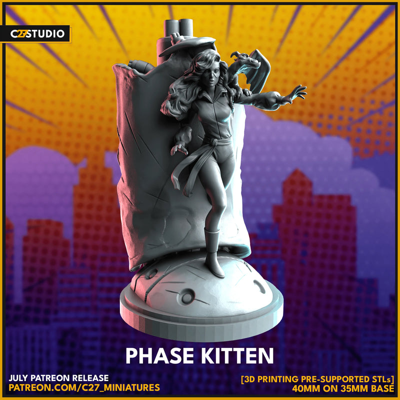 Shadowcat (Jul 2023 Sculpt) Marvel MCP-compatible resin miniature by C27 Studios - product image 2