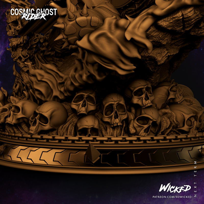 Cosmic Ghost Rider Sculpture resin statue kit view 2