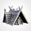 Viking Houses 3D printed terrain view 2