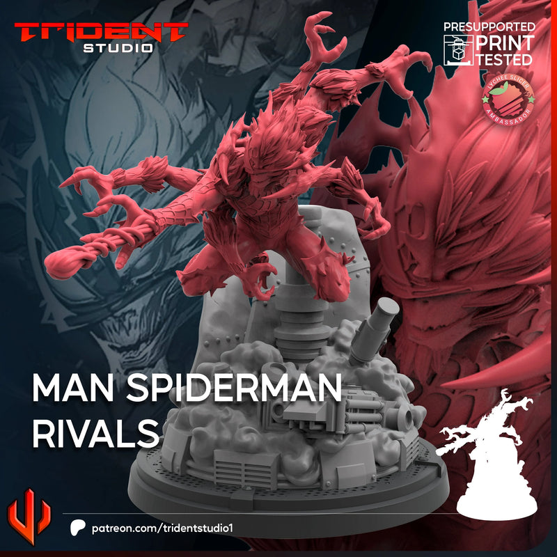 Man Spider Rivals Marvel MCP-compatible 40mm resin proxy miniature by Trident Miniatures - product image 2