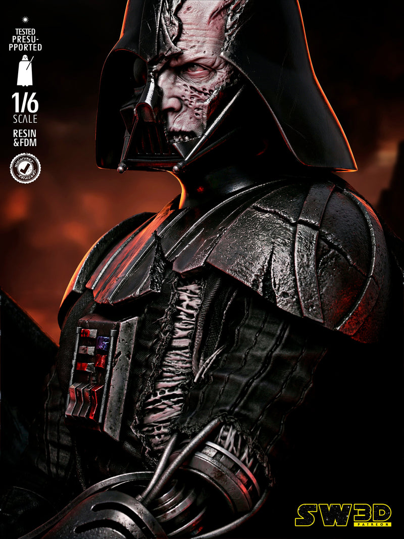 SW3D January 2026 Term Darth Vader Battle Damage Sculpture