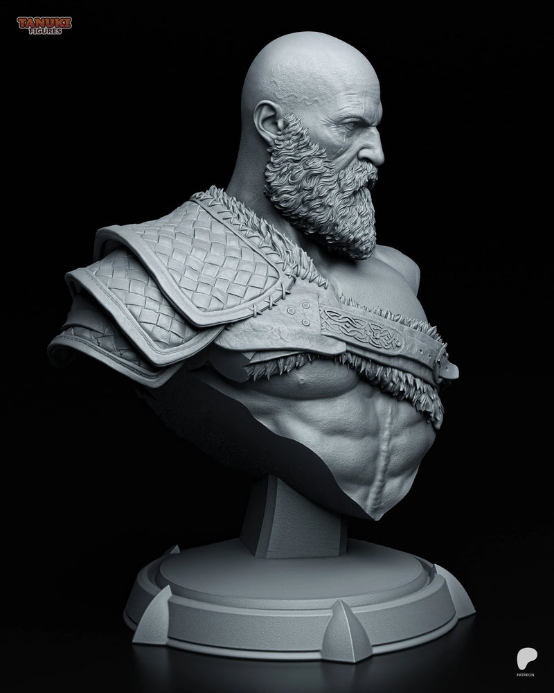 Kratos (2018) Resin Statue & Bust - Bust view 2