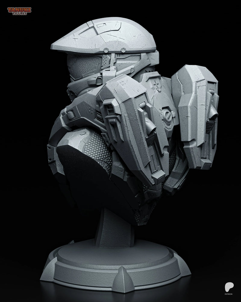 Master Chief Resin Statue & Bust - Bust view 2